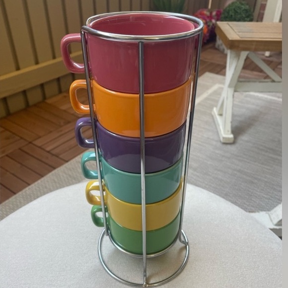 Cost Plus World Market Other - Cost Plus World Market Stacking Coffee Cups - Like New